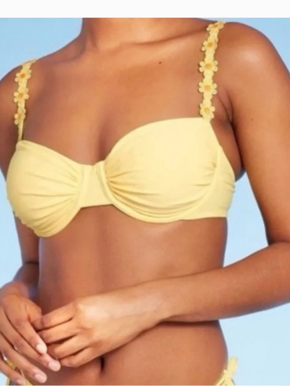 Wild Fable Swim Top With Daisy Straps